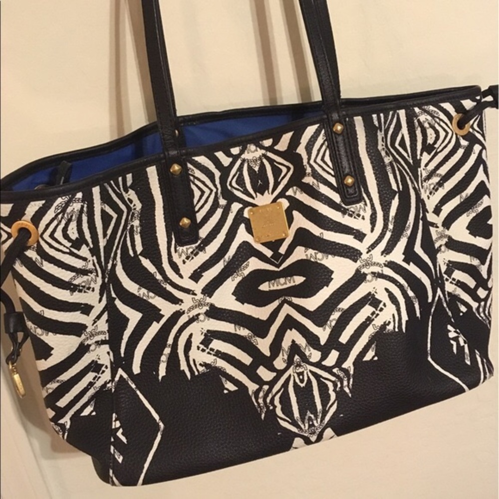MCM Shopper Tote Zebra used